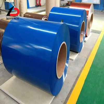 Warmgewalzte 0,5*1250mm 3019 Ral 5030 Ral 9002 Ral 3020 PPGI Dx51d 20/5um 0,47mm Dicke Farbbeschichtung / vorgefärbte galvanisierte Stahlspule