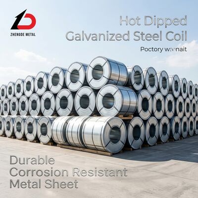 Zero Spangle Galvanized Steel Coil 0,3-2,0 mm 600-1250 mm Einheitliche Matte Oberfläche für Lackieranwendungen