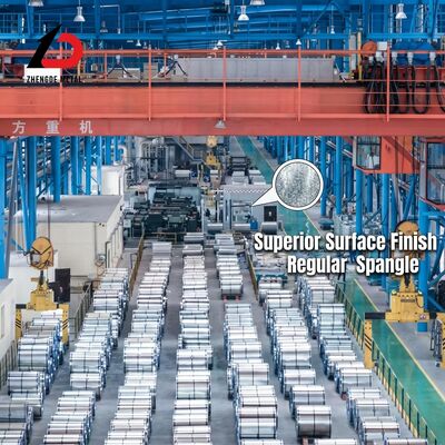 SGCC Verzinkte Stahlspule 0,2-2,5 mm 600-1500 mm JIS G3302 Handelsqualität für die Metallverarbeitung