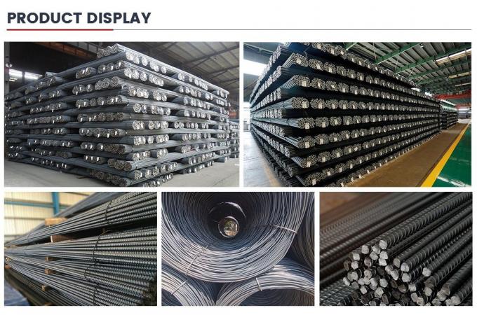 Warmgewalzte HRB400 HRB500 Eisenstange Stange Stahl B500 B500b Deformierte Stange kundenspezifischer Durchmesser 6mm-50mm A500 Verstärkende Stahlstange Verstärkung 7